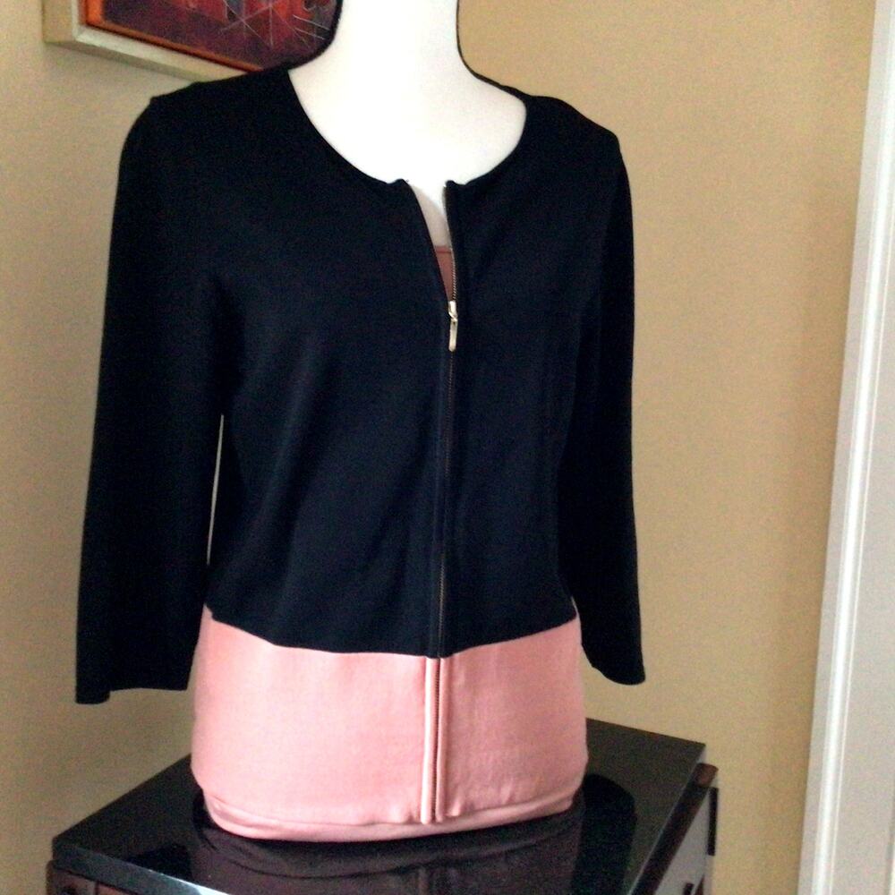 White House Black Market Cami /Color Block Sweater Set Sz L